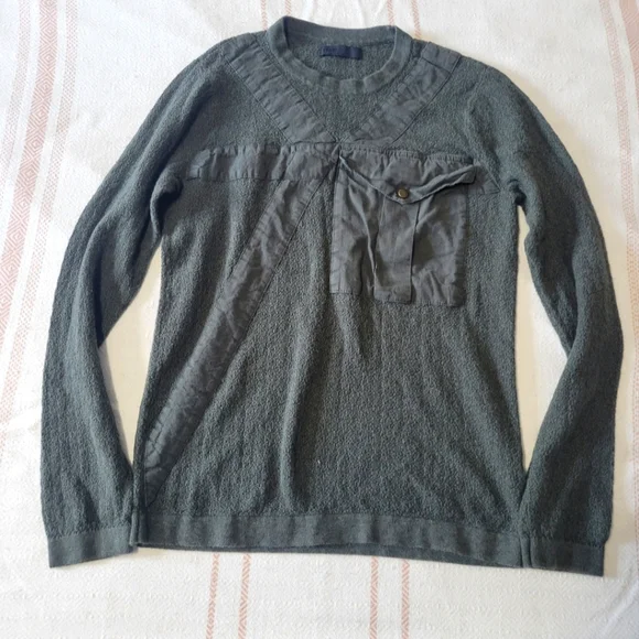 ASOS army green chest pocket sweater XXS - Picture 1 of 5